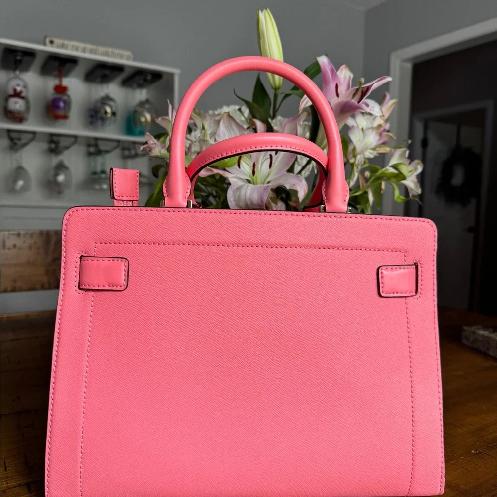 Michael Kors Coral Pink Satchel - Picture 2 of 6